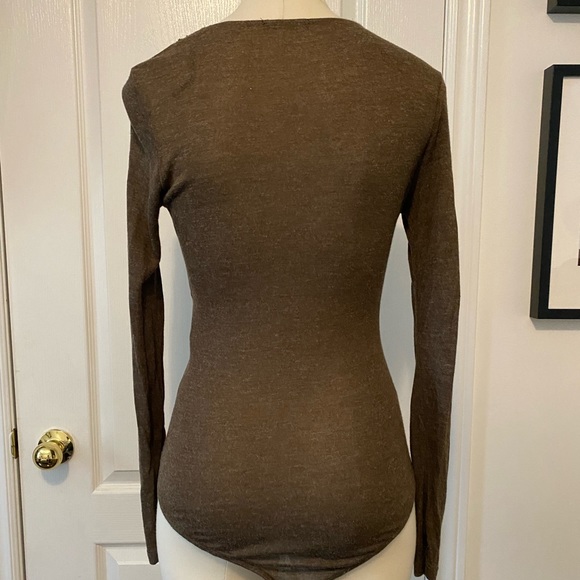 Zara long sleeve olive bodysuit - Picture 2 of 4